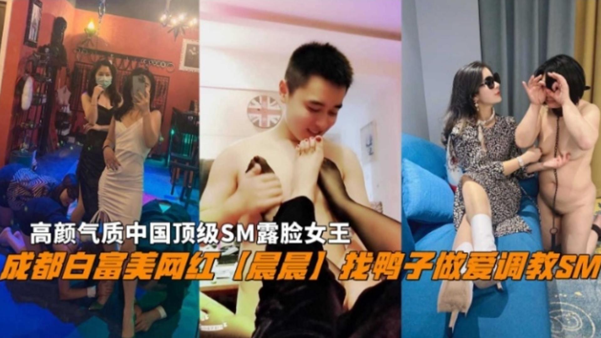 成都白富美网红『晨晨』找鸭子做爱调教SM高颜气质中国顶级SM露脸女王