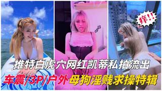 【推特白虎穴网红】车震3p户外私拍流出母狗淫贱求操