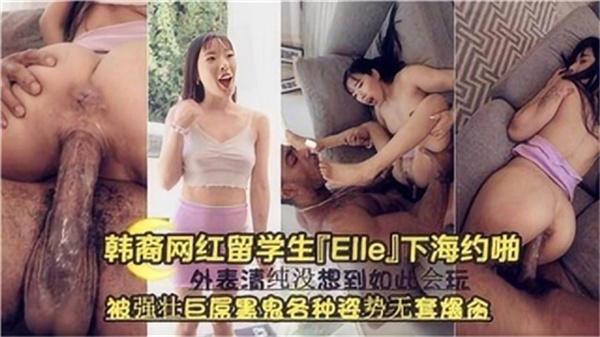 韩裔网红留学生下海约啪，被强壮巨屌黑鬼各种姿势无套爆操